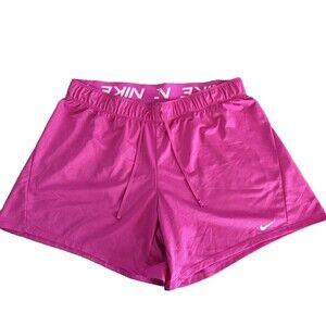 Nike Dri-FIT Athletic Running Shorts Pink Fuchsia Elastic Drawstring Sports XL